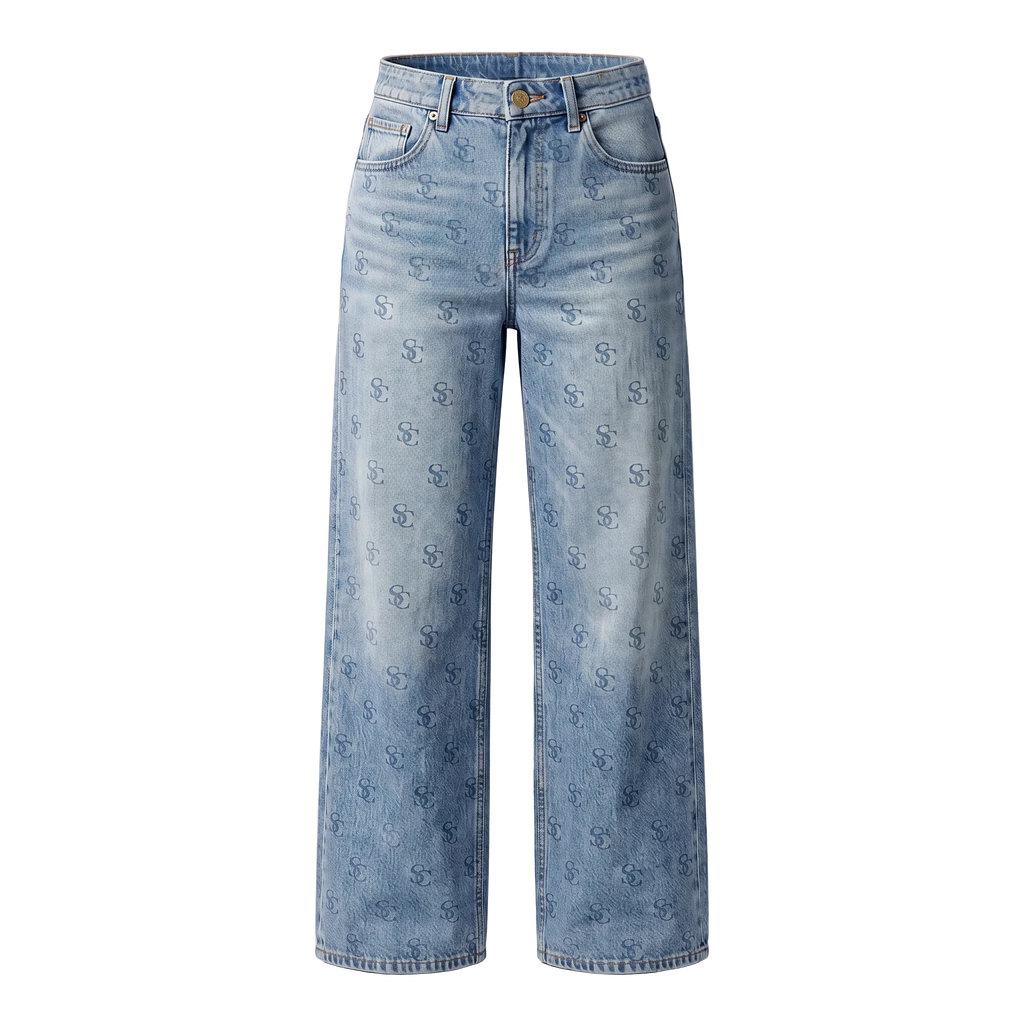 Men Monogram Denim Pants