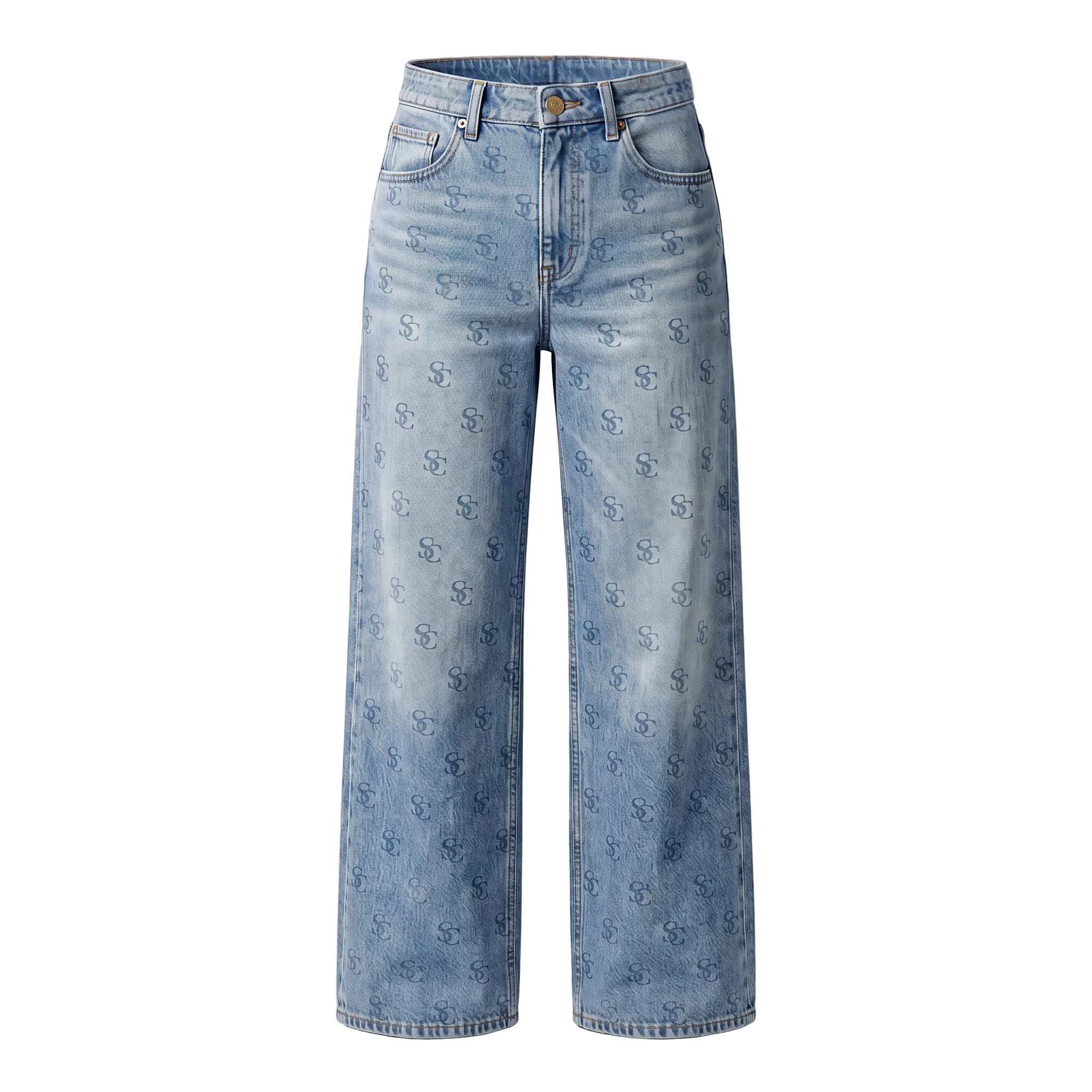 Men Monogram Denim Pants