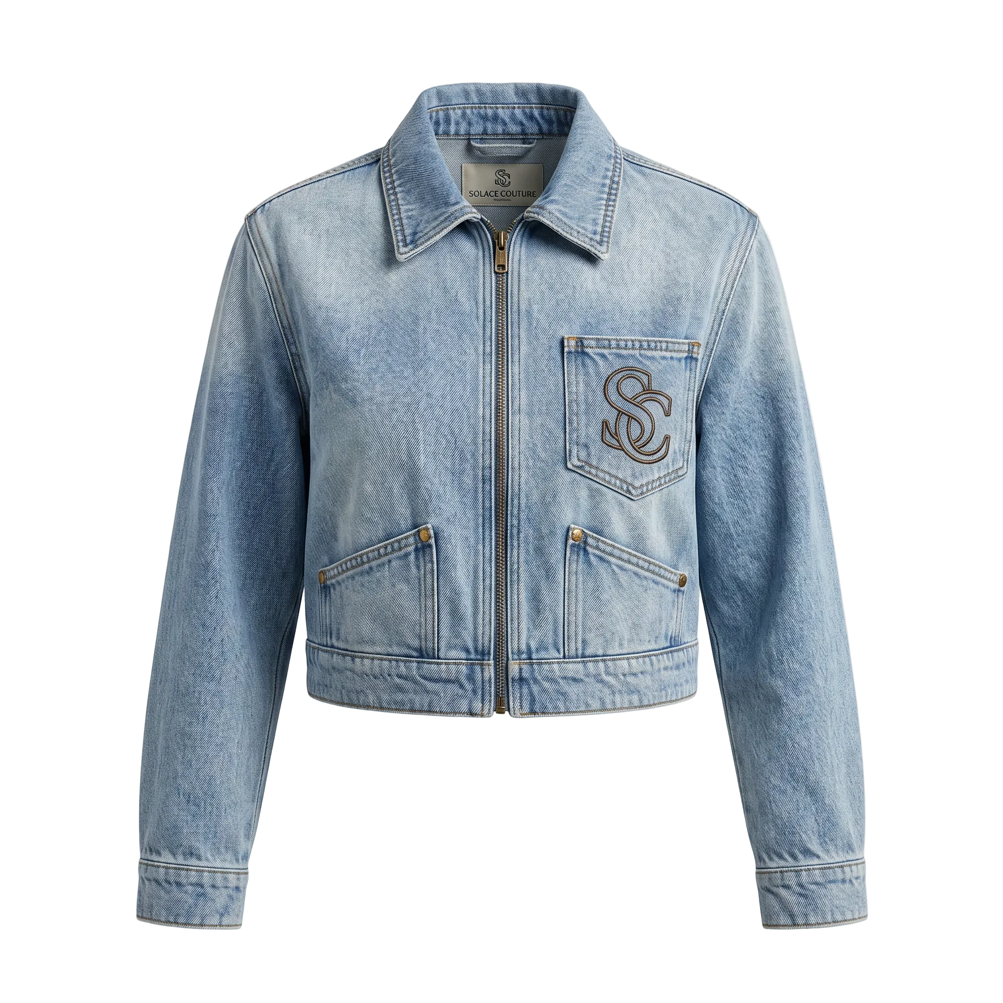 Women Denim Embroidery Jacket