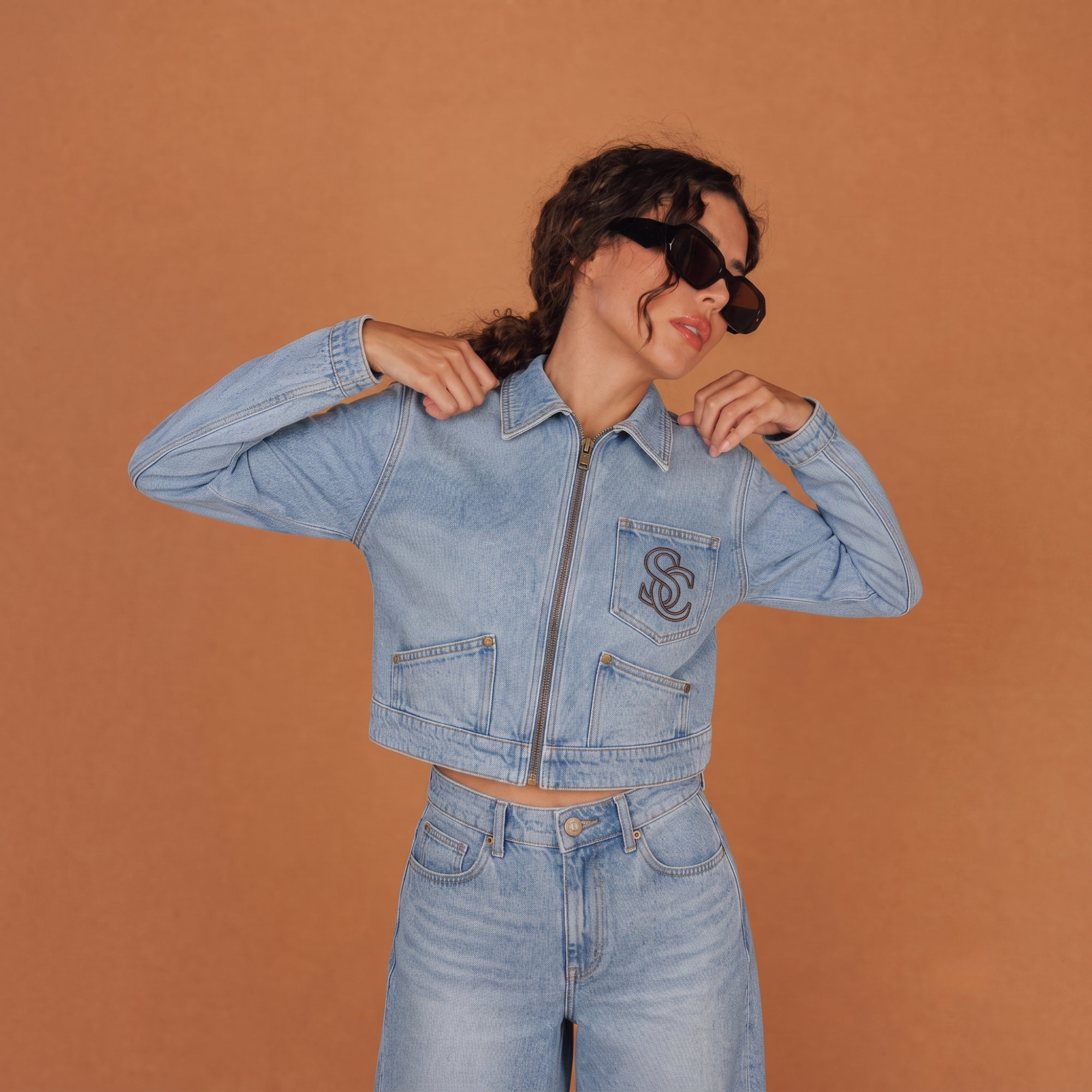 Women Denim Embroidery Jacket