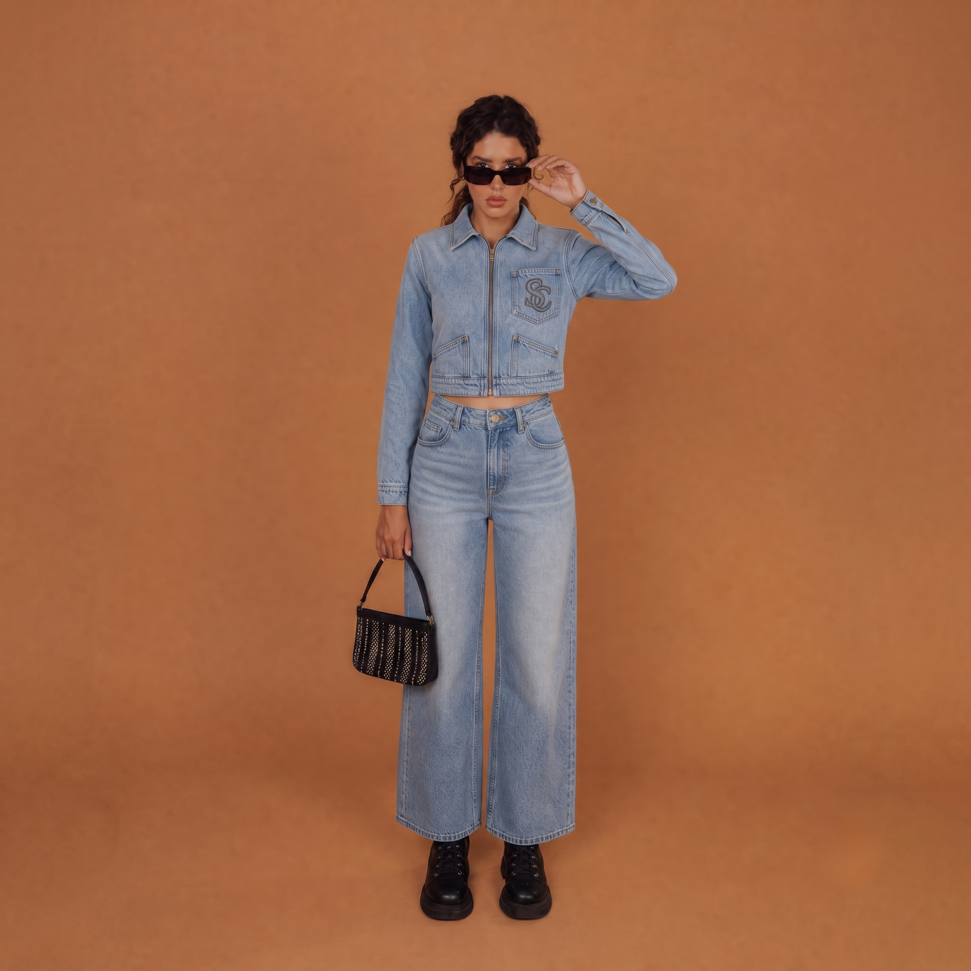 Women Denim Embroidery Jacket